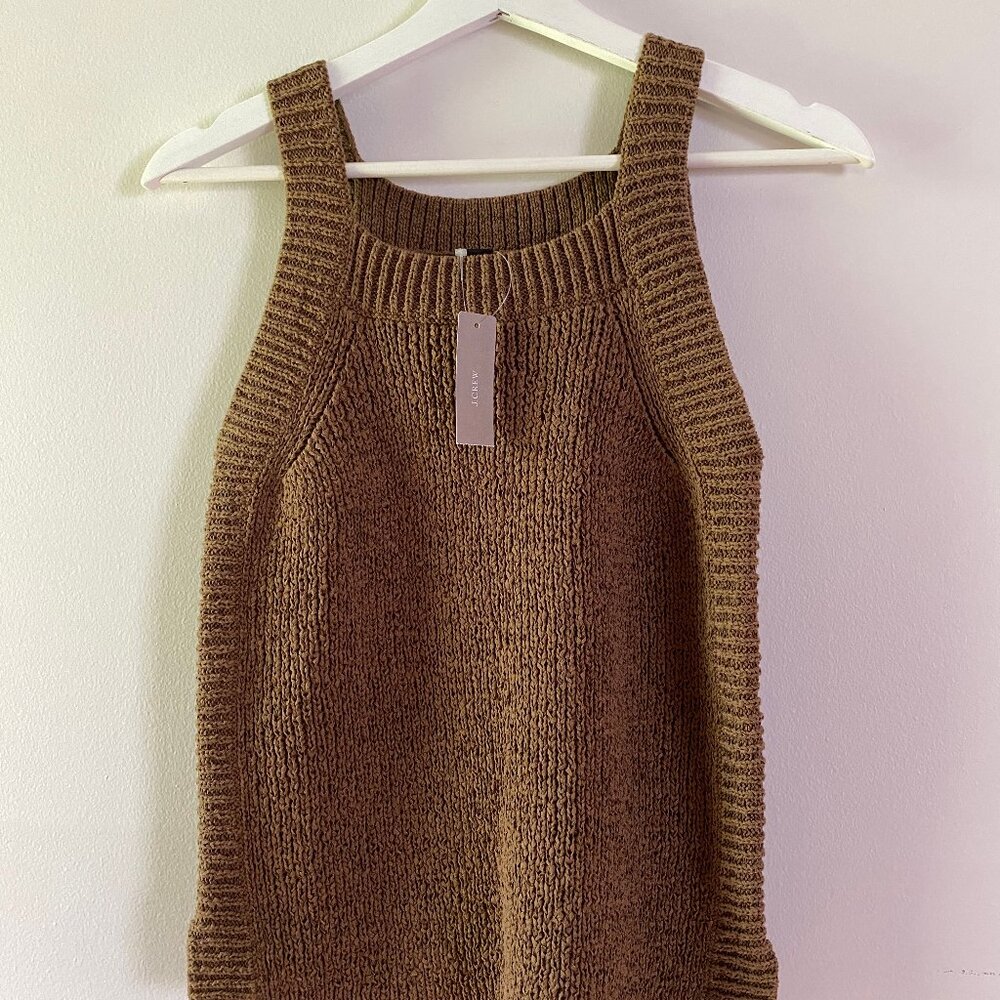 J. Crew Brown Knit Tank Top